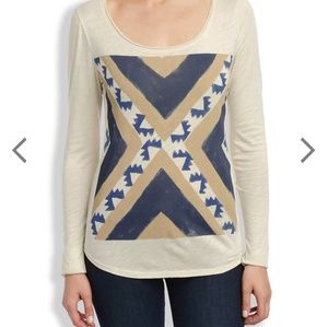 Lucky Brand S Western Style Long Sleeve Pullover NWT